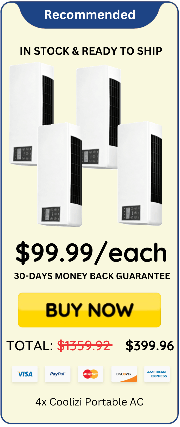 Coolizi Portable AC offer price 
